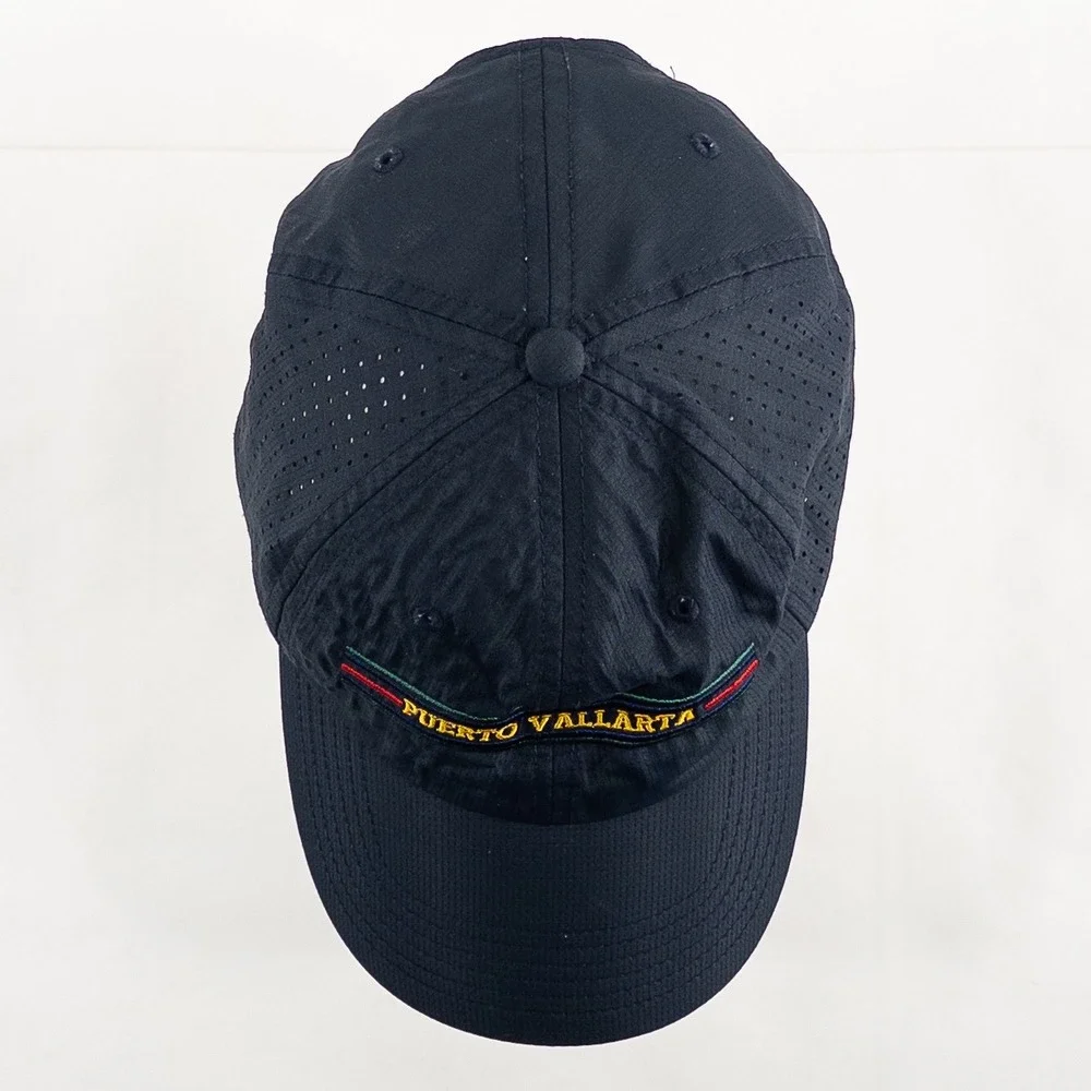 FITCAP Puerto Vallarta Navy Blue Embroidered Baseball Cap One Size Strap Back